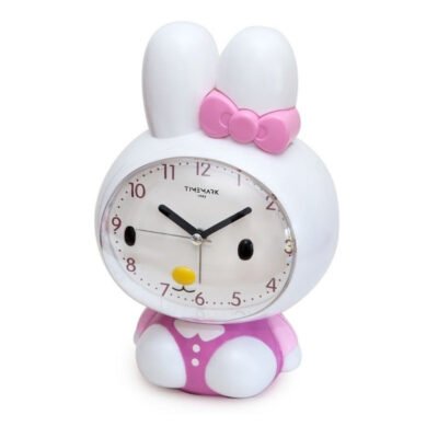 DESPERTADOR INFANTIL CONEJITO BLANCO/ROSA TIMEMARK