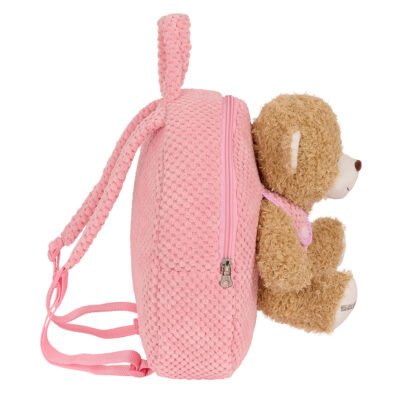 MOCHILA PREESCOLAR OSITO SAFTA ROSA