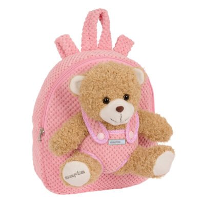 MOCHILA PREESCOLAR OSITO SAFTA ROSA